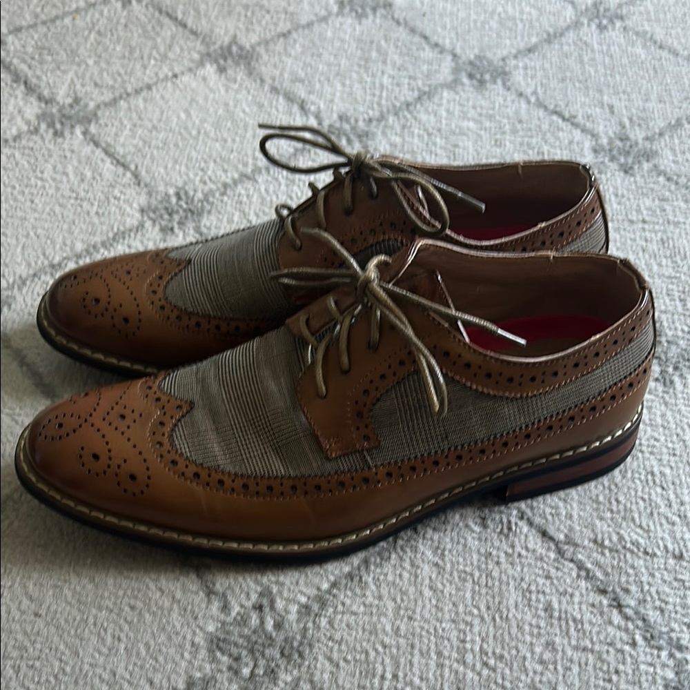 Enzo Romeo Titan Oxford Shoes with Brogue Detailing